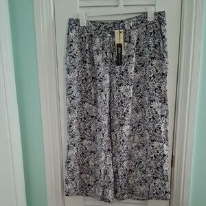 Jones New York Black and White Wide Leg Pants